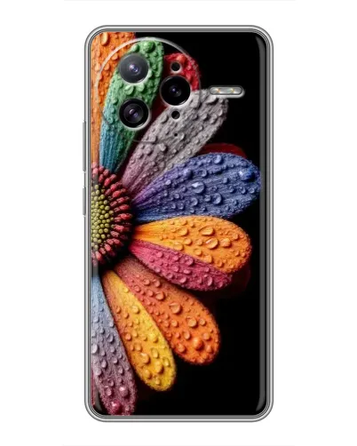 Чохол для Xiaomi POCO F7 Ultra з картинкою «Райдужна квітка»