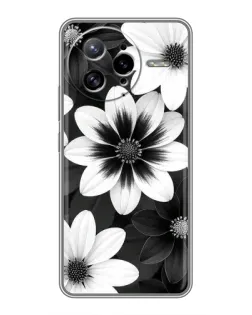 Чохол для Xiaomi POCO F7 Ultra з картинкою «Монохромні айстри»