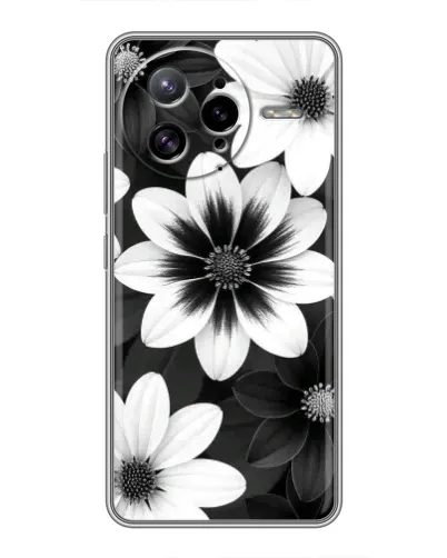 Чохол для Xiaomi POCO F7 Ultra з картинкою «Монохромні айстри»