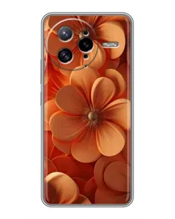 Чохол для Xiaomi POCO F7 Ultra з картинкою «Помаранчева макро квітка»