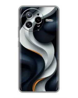 Чехол для Xiaomi POCO F7 Ultra с картинкой «Объемные черно-белые ленты» Чехол для Xiaomi POCO F7 Ultra с картинкой «Объемные черно-белые ленты»