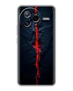 Чехол для Xiaomi POCO F7 Ultra с картинкой «Kрасная лавовая трещина»