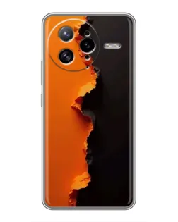 Чехол для Xiaomi POCO F7 Ultra с картинкой «Оранжевый разлом»
