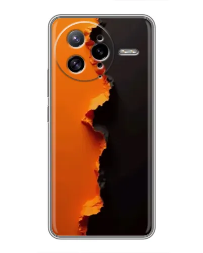 Чехол для Xiaomi POCO F7 Ultra с картинкой «Оранжевый разлом»