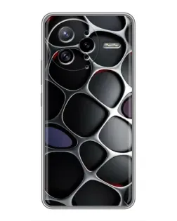 Чехол для Xiaomi POCO F7 Ultra с картинкой «Объемная темная решетка»