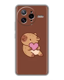 Чехол для Xiaomi POCO F7 Ultra с картинкой «Капибара с сердцем»