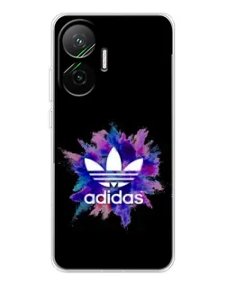 Чехол для Xiaomi POCO F7 с картинкой «Взрыв красок Adidas»