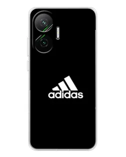 Чехол для Xiaomi POCO F7 с картинкой «Черная классика Adidas»