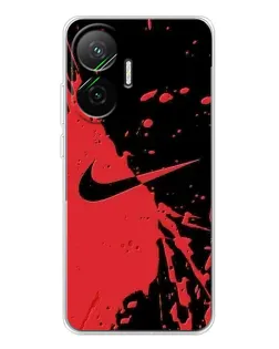 Чохол для Xiaomi POCO F7 з картинкою «Червоні бризки Nike» Чохол для Xiaomi POCO F7 з картинкою «Червоні бризки Nike»