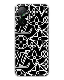 Чехол для Xiaomi POCO F7 с картинкой «Черно-белый узор LV» Чехол для Xiaomi POCO F7 с картинкой «Черно-белый узор LV»