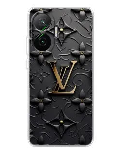 Чехол для Xiaomi POCO F7 с картинкой «Кожаная текстура LV»