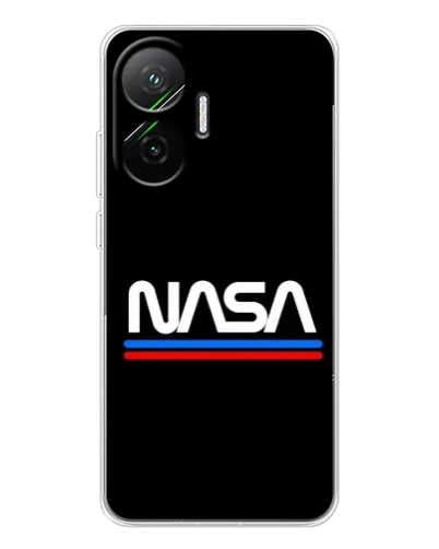 Чехол для Xiaomi POCO F7 с картинкой «NASA — классика Red Blue»