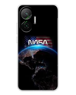 Чехол для Xiaomi POCO F7 с картинкой «Земля из космоса NASA»