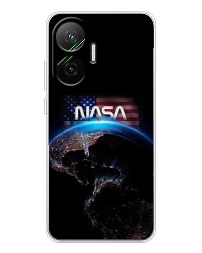 Чехол для Xiaomi POCO F7 с картинкой «Земля из космоса NASA»