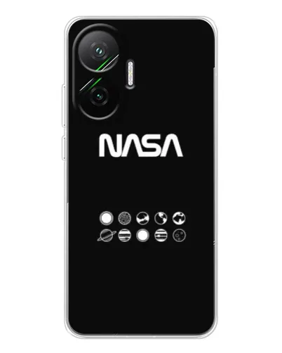 Чехол для Xiaomi POCO F7 с картинкой «NASA — технический принт»