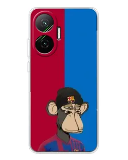 Чехол для Xiaomi POCO F7 с картинкой «Bored Ape — фанат Барсы»