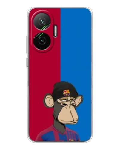 Чехол для Xiaomi POCO F7 с картинкой «Bored Ape — фанат Барсы»