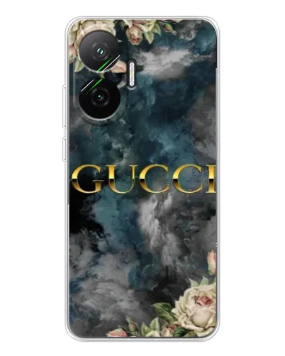 Чехол для Xiaomi POCO F7 с картинкой «Абстрактные цветы Gucci» Чехол для Xiaomi POCO F7 с картинкой «Абстрактные цветы Gucci»