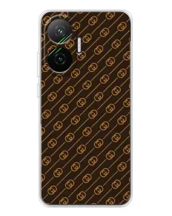 Чехол для Xiaomi POCO F7 с картинкой «Gucci — золотые диагонали»