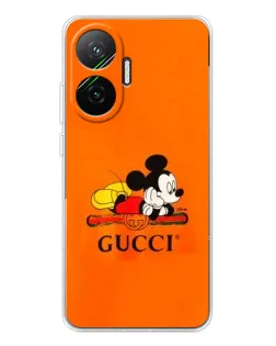 Чохол для Xiaomi POCO F7 з картинкою «Міккі Маус Gucci — помаранч»