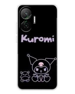 Чохол для Xiaomi POCO F7 з картинкою «Kuromi — чорний мінімалізм»