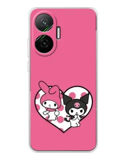 Чохол для Xiaomi POCO F7 з картинкою «Kuromi та My Melody» Чохол для Xiaomi POCO F7 з картинкою «Kuromi та My Melody»