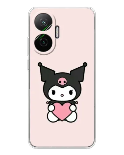 Чехол для Xiaomi POCO F7 с картинкой «Kuromi и сердце» Чехол для Xiaomi POCO F7 с картинкой «Kuromi и сердце»