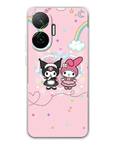 Чехол для Xiaomi POCO F7 с картинкой «My Melody и Kuromi» Чехол для Xiaomi POCO F7 с картинкой «My Melody и Kuromi»