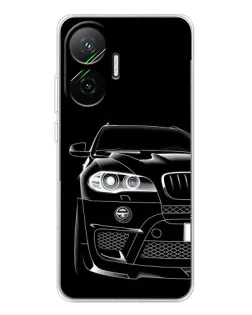 Чехол для Xiaomi POCO F7 с картинкой «Темный силуэт BMW»