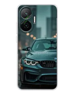Чехол для Xiaomi POCO F7 с картинкой «BMW в огнях города»