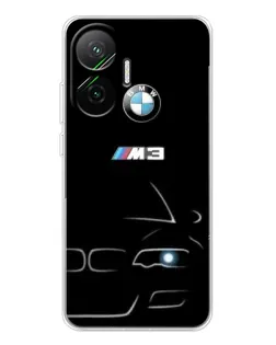 Чехол для Xiaomi POCO F7 с картинкой «Минималистичный принт BMW M3»