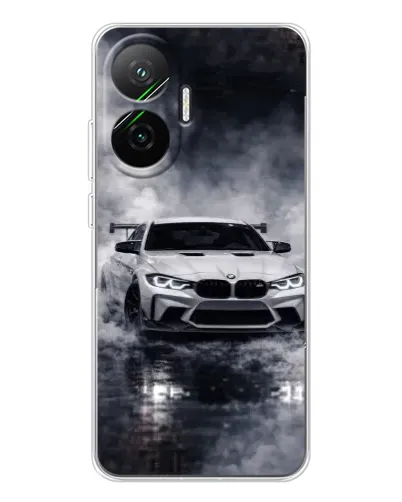 Чехол для Xiaomi POCO F7 с картинкой «BMW сквозь туман» Чехол для Xiaomi POCO F7 с картинкой «BMW сквозь туман»