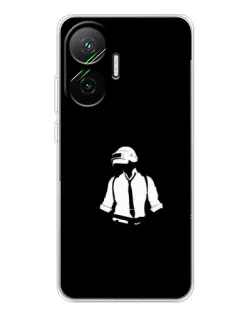 Чехол для Xiaomi POCO F7 с картинкой «PUBG — белый шлем»