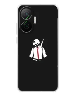 Чехол для Xiaomi POCO F7 с картинкой «PUBG — силуэт воина»