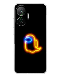 Чехол для Xiaomi POCO F7 с картинкой «Among Us неоновое сияние»