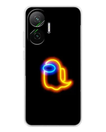 Чехол для Xiaomi POCO F7 с картинкой «Among Us неоновое сияние»