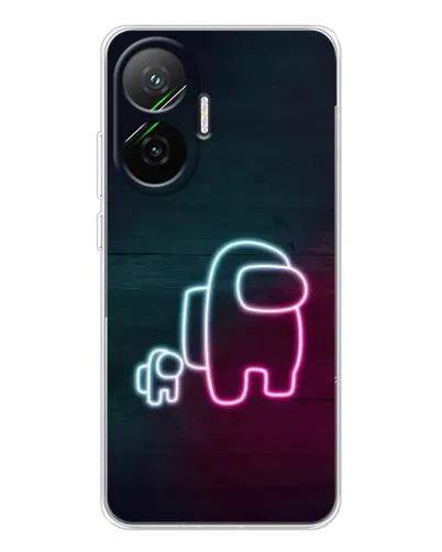 Чехол для Xiaomi POCO F7 с картинкой «Among Us неон-арт»
