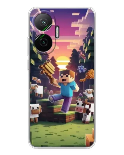 Чехол для Xiaomi POCO F7 с картинкой «Стив на ферме» Чехол для Xiaomi POCO F7 с картинкой «Стив на ферме»