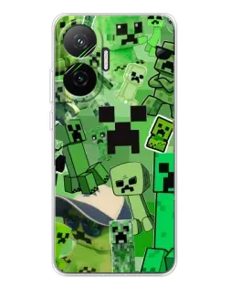Чехол для Xiaomi POCO F7 с картинкой «Криперы Minecraft»