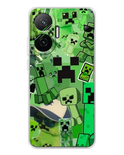 Чехол для Xiaomi POCO F7 с картинкой «Криперы Minecraft» Чехол для Xiaomi POCO F7 с картинкой «Криперы Minecraft»