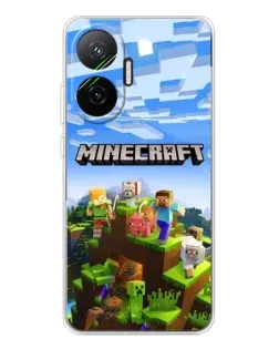 Чехол для Xiaomi POCO F7 с картинкой «Minecraft классический мир»
