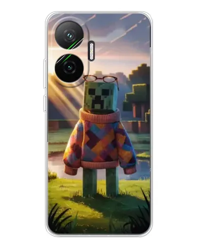 Чехол для Xiaomi POCO F7 с картинкой «Крипер в свитере» Чехол для Xiaomi POCO F7 с картинкой «Крипер в свитере»