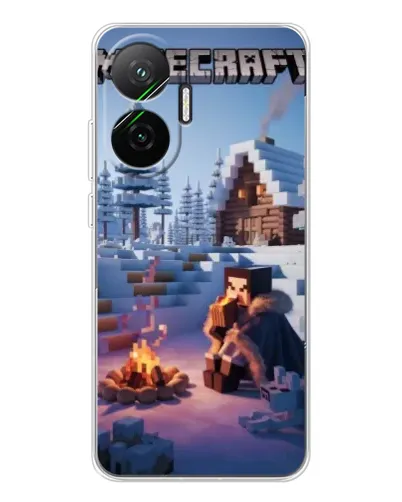 Чехол для Xiaomi POCO F7 с картинкой «Зимний Minecraft» Чехол для Xiaomi POCO F7 с картинкой «Зимний Minecraft»