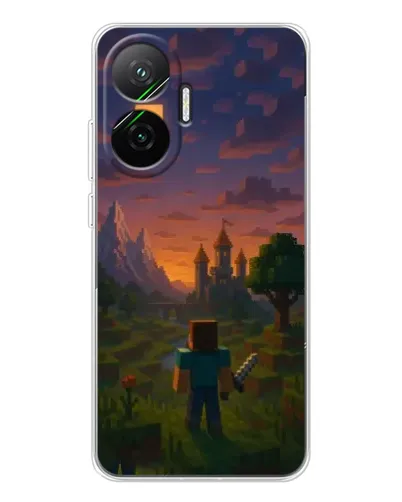 Чехол для Xiaomi POCO F7 с картинкой «Стив у башни» Чехол для Xiaomi POCO F7 с картинкой «Стив у башни»