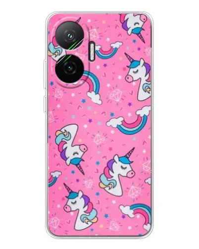 Чехол для Xiaomi POCO F7 с картинкой «Unicorn паттерн розовый» Чехол для Xiaomi POCO F7 с картинкой «Unicorn паттерн розовый»