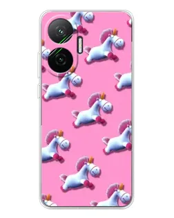 Чехол для Xiaomi POCO F7 с картинкой «Единороги на розовом»