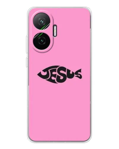 Чехол для Xiaomi POCO F7 с картинкой «Розовый символ Jesus» Чехол для Xiaomi POCO F7 с картинкой «Розовый символ Jesus»