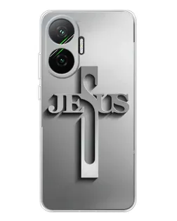 Чохол для Xiaomi POCO F7 з картинкою «Металевий хрест Jesus» Чохол для Xiaomi POCO F7 з картинкою «Металевий хрест Jesus»