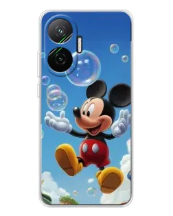 Чехол для Xiaomi POCO F7 с картинкой «Mickey и мыльные пузыри»