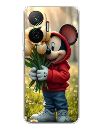 Чехол для Xiaomi POCO F7 с картинкой «Микки с тюльпанами» Чехол для Xiaomi POCO F7 с картинкой «Микки с тюльпанами»